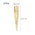 thumbnail image 2 of Uxcell 42mm Alloy Corsage Decorative Holder Vase for Wedding Party Prom Dark Gold Tone 2 Pack, 2 of 6
