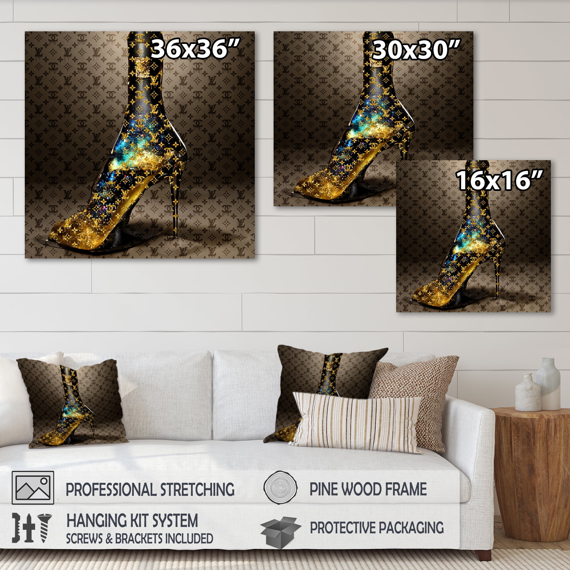 Designart Luxurious Stilettos V Canvas Wall Art