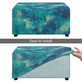 thumbnail image 5 of Xixirimido Tie-dye Dark Blue Pattern Ottoman Cover Rectangle Footrest Ottoman Slipcovers Footstool Cover Form Fit Stretch Ottomans Protective Cover for Living Room, Large, 5 of 7
