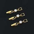 thumbnail image 2 of Necklace Bracelet Extenders, 3Pcs Gold Plated Crystal Rhinestone Foldover Extension Clasp Set for Women, 2 of 5