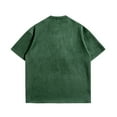 thumbnail image 3 of lkfuzj Men Casual Solid Fashion Pullover Round Neck Short Sleeve T Shirt Blouse Soft Shirts Tops For Gentlemens Charming Mens Shirts Tops Dark Green, 3 of 3