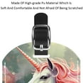 thumbnail image 4 of Square 2Pack PU Leather Unicorn Cruise Luggage Tag with Privacy Cover and Name ID Tag for Travel Handbags Backpacks Luggage Tags, 4 of 6
