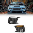thumbnail image 2 of LED Fog Lights Bezel White DRL & Amber Turn Signal for 2018-2021 Replacement 57731VA410 57731VA400, 2 of 5