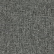 Advantage Larimore Charcoal Faux Fabric Wallpaper