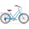 thumbnail image 2 of sixthreezero Every journey Women's 7-Speed Step-Through Hybrid Cruiser Bicycle, 26 In. Wheels and 17.5 In. Frame, Teal, 2 of 8