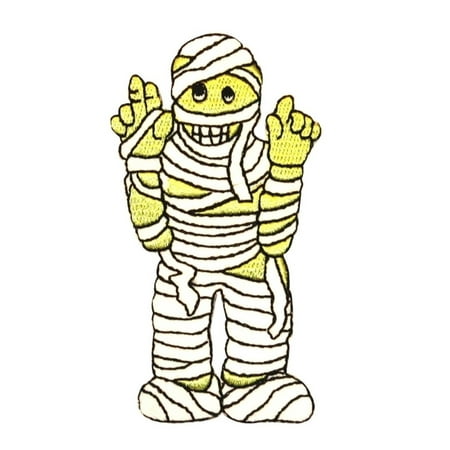 ID 0890 Mummy Costume Patch Halloween Kid Wraps Embroidered Iron On