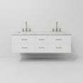 thumbnail image 5 of Castor 60 in W White Double Bath Vanity, Carrara Marble Top, and Faucet Set, 5 of 10