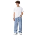 thumbnail image 2 of Pants for Boys Classic Denim Jeans Stretch Fit Reinforced Knees Durable School Activewear, 2 of 3