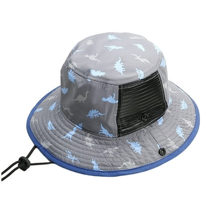 

Toddler Bucket Hat Cartoon Caps Dinosaur Boys Hat Wide Brim Outdoor Play For Boy Girl Kids Beach Hats