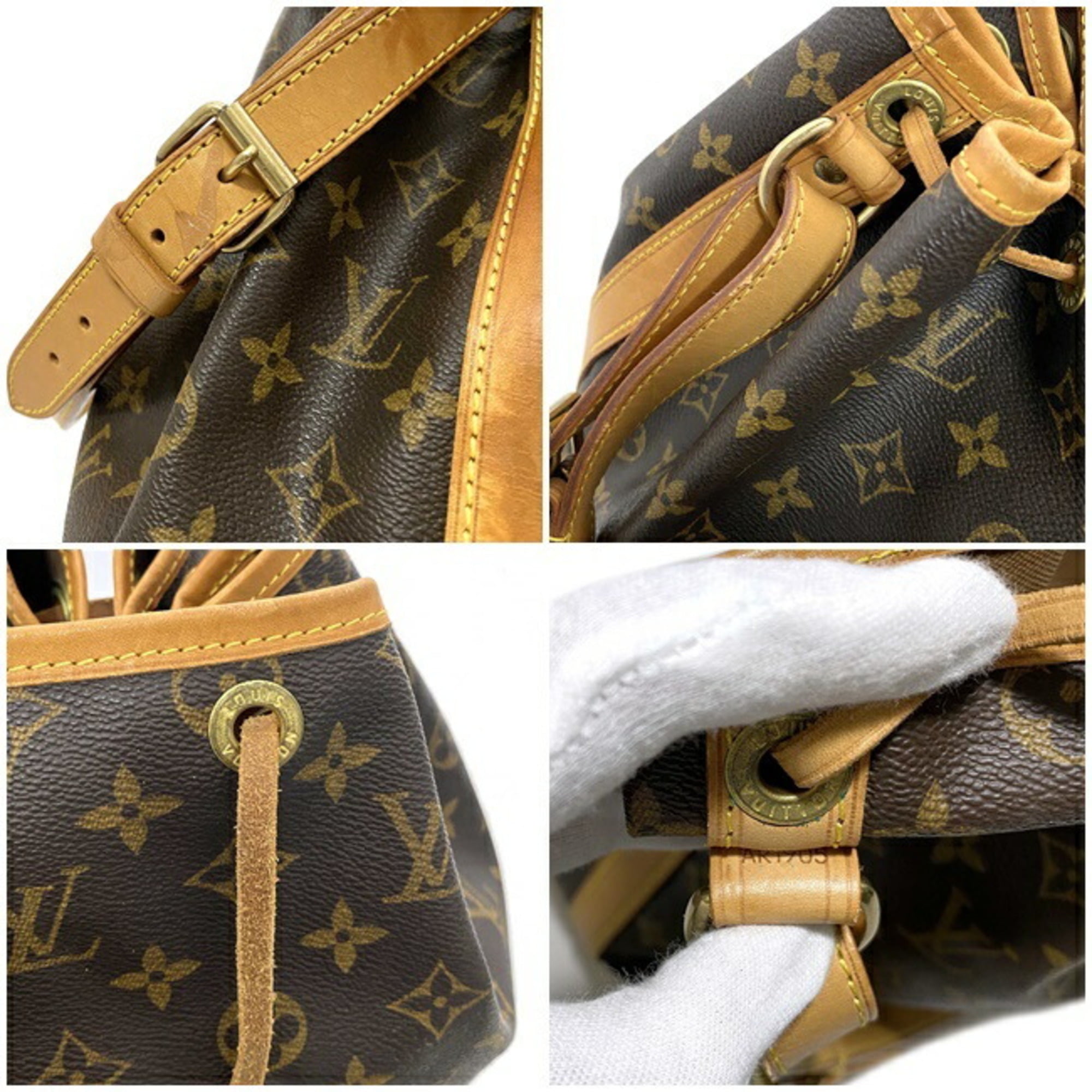 Auth Louis Vuitton Monogram Petit Noe Shoulder Bag Brown M42226 Used