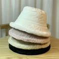 thumbnail image 3 of CoCopeaunts Reversible Bucket Hats Double Sided Fisherman Hat Keep Warm Winter Fluffy Basin Hat Thickened Windproof Cold Proof, 3 of 8