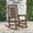 Brown, variant on KINGYES Outdoor Rocking Chair Set of 2, HDPE Patio Rocking Chair, Heavy Duty Front Porch Rocker, White