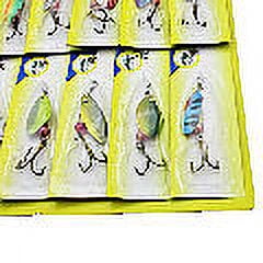 Lot Of 30 Colorful Trout Spoon Metal Fishing Lures Spinner Baits 