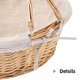 thumbnail image 2 of Cesta de almacenamiento tejida de mimbre, cesta de mano para niñas de las flores para bodas con forro, 2 of 7