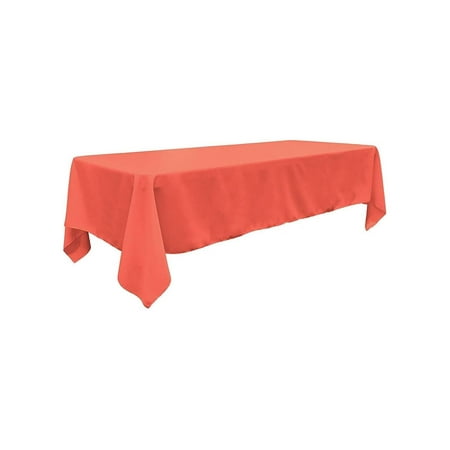 

Rectangular Polyester Tablecloth 60x144 Inches By Runner Linens Factory (Coral)