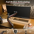 thumbnail image 4 of Bras de Moniteur Support de Moniteur à Ressort à Gaz pour Écrans jusqu'à Lb Support de Moniteur Réglable avec Pince à Pression et Base à Oeillets Support Ergonomique pour Moniteur d'Ordinateur (Bras Simple), 4 of 7