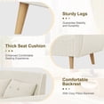 thumbnail image 4 of Walsunny Small Modern Loveseat Sofa, Upholstered Fabric Love Seat with Linen Cushions, Compact and Stylish for Small Spaces, Living Room, Bedroom, Office，White, 4 of 7