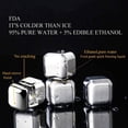 thumbnail image 3 of Whiskey Stones 6 Pack, Metal Reusable Ice Cubes, Stainless Steel Ice Cubes, Suitable for Whiskey, Vodka, Liqueurs, Wine, Beverage Juice or Soda, 3 of 9