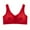 Red, variant on Plus Size Sport Bras for Women Bras Push Up Solid Stretch Bralettes Wide Straps Breathable Comfortable Underwear