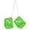 Green, variant on QIHUA Car Colorful Plush Dice Automobiles Rear View Mirror Charms Hanging Decor(Color:White,Size:One Size)
