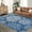 Blue Tint, variant on 2x6 Washable Runner Rug Non-Slip Modern Floral Rugs Indoor Soft Low Pile Floor Carpet for Hallway Bathroom Laundry Entryway Yellow