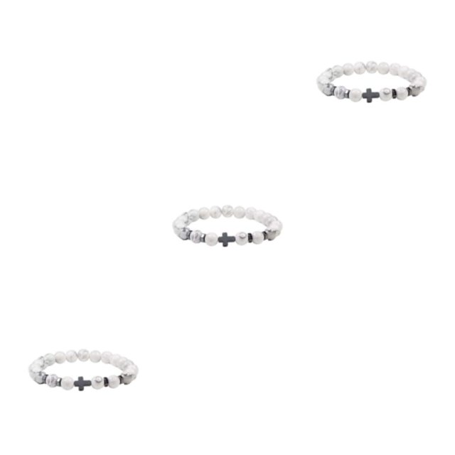 maskred Gifts Unisex Bracelets With Exquisite Beads For Thoughtful Presents Exquisite Imported white pine 3Set