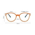 thumbnail image 2 of Orange Cat Eye Reading Glasses 1.0 HD Blue Light Blocking Presbyopic Glasses Elegant Pearl Readers +1.00 for Women, 2 of 5