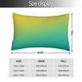thumbnail image 2 of Fuzoiu Teal To Yellow Gradient Print Pillow Case with Hidden Zipper,Pillow Covers,Soft and Comfortable Pillowcase-16"x24", 2 of 6