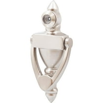 Door Knocker with 160° Viewer, 4 Inches, Satin Nickel by Stone Harbor Hardware