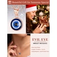thumbnail image 5 of Silvora Rose Gold Plated Evil Eye Necklaces for Women Sterling Silver Chain on Clearance Lucky Protection Jewelry Gift, 5 of 9