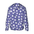 thumbnail image 3 of Balery Daisies Flowers Men's Women's UPF 50+ Sun Protection Lightweight Hoodie Performance Long Sleeve Shirt for Fishing Running-3X-Large, 3 of 9