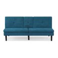 thumbnail image 2 of Serta Princeton Modern Futon with Pull Down Drink Tray, Teal Fabric, 2 of 7