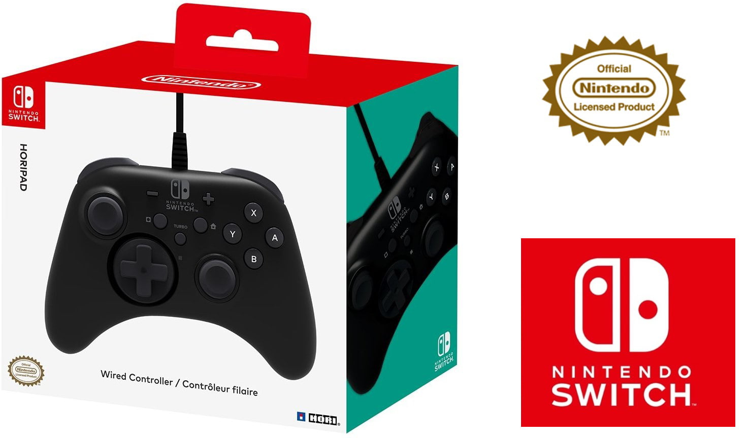 HORI Nintendo Switch HORIPAD Wired Controller Officially Licensed by Nintendo - Nintendo Switch
