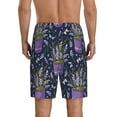 thumbnail image 2 of Yiaed Lavender Flowers for Men's Soft Sleep Pajama Short Lounging Pajama Shorts-Medium, 2 of 8