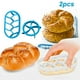 thumbnail image 2 of Juego de 2 moldes para prensar masa, moldes para panecillos y cortadores de masa de plástico, 2 of 9