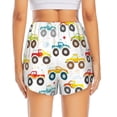thumbnail image 4 of Goofa Cartoon Monster Trucks Printed Women 2 in 1 Running Shorts,Quick Dry Athletic Workout Shorts,High Waisted Athletic Shorts with Liner Pockets-Small, 4 of 9