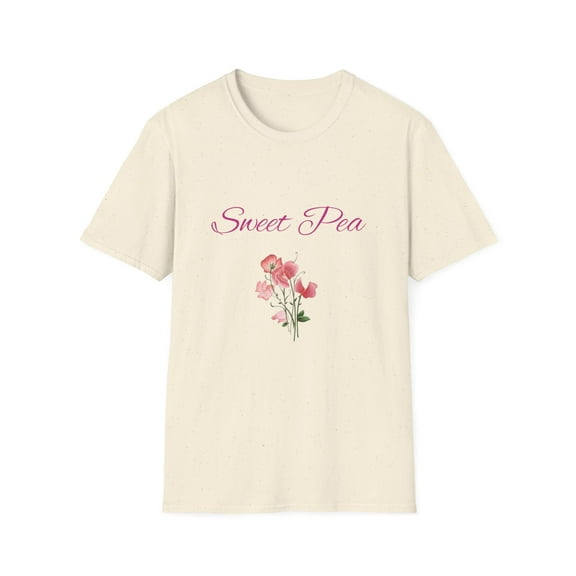 Womens Softstyle T-Shirt-Sweet Pea, womens tee, cute flower shirt