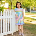 thumbnail image 4 of Millie Loves Lily Girls Pastel Gingham Check 2-Pocket Dress,Toddler Girls,Size 4T, 4 of 4