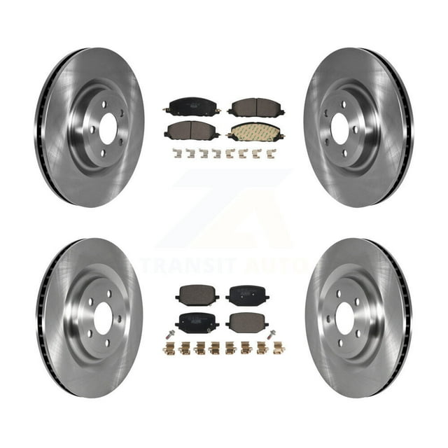 Transit Auto Front Rear Disc Brake Rotors and Ceramic Pads Kit for Car Lincoln Aviator Ford Police Interceptor Utility K8T-104054