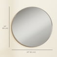 thumbnail image 3 of HOMCOM 24" Bathroom Mirror for Wall, Round Mirror for Living Room Bedroom, 3 of 10