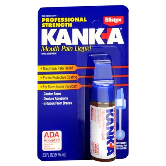 Kank-A Mouth Pain Liquid Professional Strength 0.33 oz (Pack of 2)