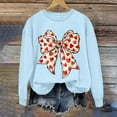 thumbnail image 5 of HAiming Valentines Day Sweatshirts for Women Long Sleeve Cute Bow Print Tops Casual T-Shirts Trendy Tee, 5 of 8