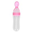 thumbnail image 1 of Baby Bottle Spoon Convenient Practical Silica Gel Material Light Weight Portable Extrusion Type Feeding ToolPink, 1 of 4