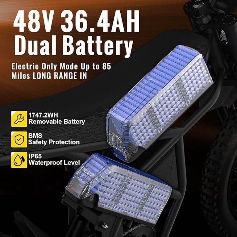 Riding'Times GT73 Electric Dirt Bike for Adults 2400W 48V 37MPH