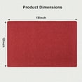 thumbnail image 5 of Red Christmas Placemats Set of 6 - Festive Easy to Clean Linen-Style Fabric Table Mats - Machine Washable & Heat Resistant Non-Slip Design for Thanksgiving and Holiday Dining (Red, 6), 5 of 6