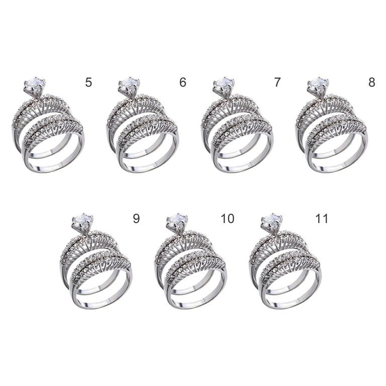Fashion Luxury Adjustable Engagement Proposal Ring With Free Case