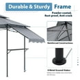 thumbnail image 3 of JOIVI 8' x 5' Outdoor Grill Gazebo with Vented Top, Double Tier BBQ Canopy Gazebo with Side Awning, Gray, 3 of 9