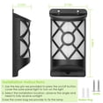 thumbnail image 3 of SOLAREK Outdoor Flame Solar Lights Waterproof 96 LEDs Wall Mount Lamps Flickering Blaze Auto on/off Sensor Landscape Decorative Lamp for Patio Yard, 3 of 9