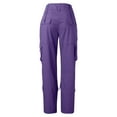 thumbnail image 5 of WTXUE Girls Cargo Pants, Scrub Pants Womens Retro Cargo Pants with Pockets Outdoor Casual Ripstop Camo Construction Multiple Pocket Work Pants, Retro Pants Pantalones De Mujer, Purple, 5 of 5