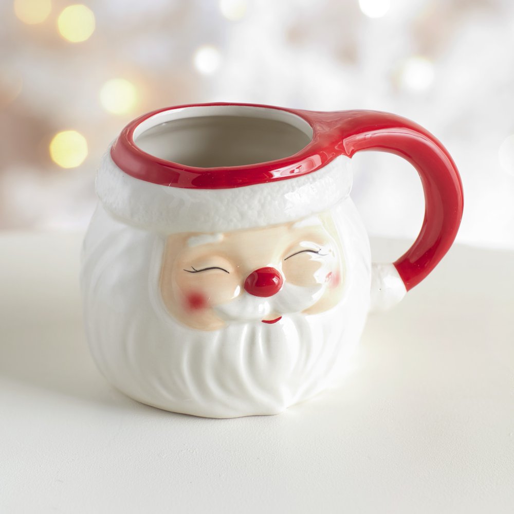 Vintage Style Holiday 12 oz. Coffee Mug with Accent Handle